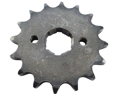 A white Front Sprocket 428#16 (SPF-4-16) (CDL-GX019).