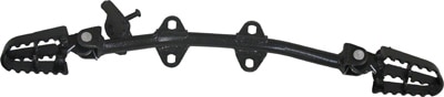 A pair of black Foot Pegs for Dirt Bike (FP-9) (CJJ-FB001) functioning as a foot lever, on a white background.