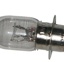 A Head Light Bulb 3150DX:12V18/18W (LB-7) (DQL-GL003) emitting a soft glow on a white background.