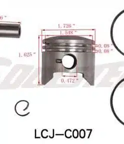 Piston for 2-stroke 49cc Engine (PI-49) (LCJ-C007) kit for lc.