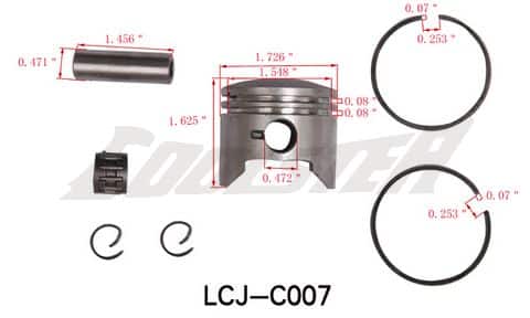 Piston for 2-stroke 49cc Engine (PI-49) (LCJ-C007) kit for lc.
