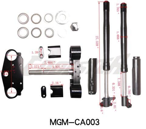 A Front Fork 214FA-3 (FO-17) (MGM-CA003) kit including brackets.