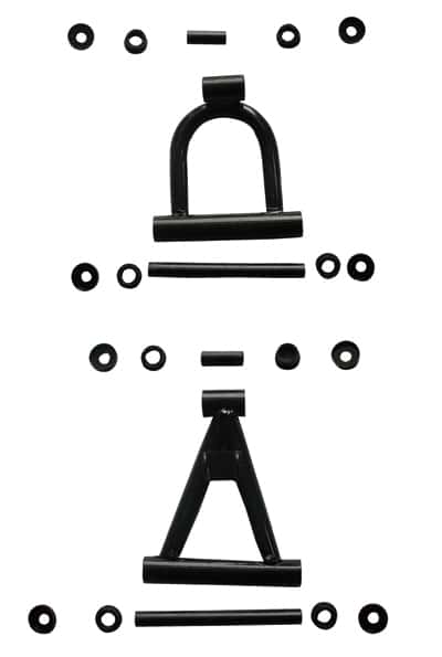 A set of black screws and washers for repairing or assembling a Front A-Arm for 3050C (FAA-9) (MGM-JA003).