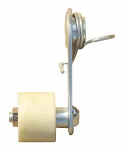 A white Chain Roller 214 (CROLL-1) (MGM-LQ001) roller with a metal handle and chain guard attached to it.