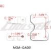 A collection of measurements for motorcycle Handle Bracket 210 (HBB-11) (MGM-QA001) and Brackets.