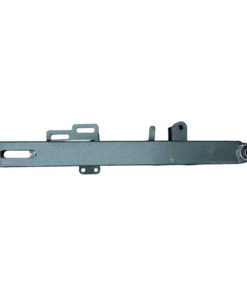 Isolated Swing Arm 214 (SA-3) (MGM-YQ002) bracket with various holes and a pivoting joint, on a white background.