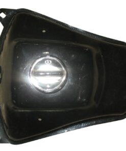 A black plastic Gas Tank for QG-210 (GT-29) (Metal) (SLJ-BQ010) on a white background.