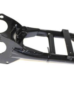 A black motorcycle frame with a Swing Arm for 3125A (SA-18) (MGM-YQ012) on a white background.