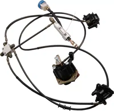 A Hydraulic Brake Assembly 6125 (BHFR-4) (ZDL-BG002) consisting of front and rear hoses for a car.