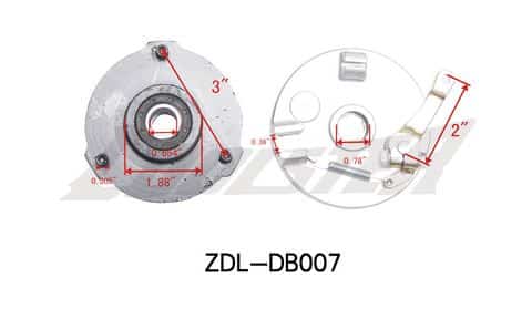 The Front-Left Brake Shoe Assembly 3050C (BSFL-12) (ZDL-DB007) for the Front-Left Brake Shoe Assembly 3050C (BSFL-12) (ZDL-DB007).
