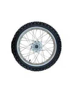A Front Wheel for XR-125A and QG-214-2 125CC Dirt Bike (60/100-14) (WHF-1) tire on a white background.