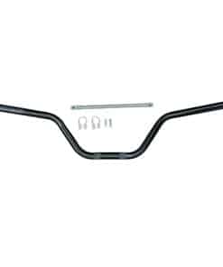 Handle Bar 214 / XR-125 MGM-PQ002 and mounting hardware isolated on a white background.
