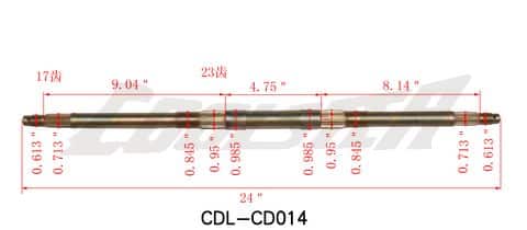 REAR AXLE ATV 3050C COMPLETE SET (AXR-36) (CDL-CD014)