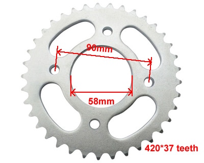 REAR SPROCKET 420#37 (48mm PITCH-ROW