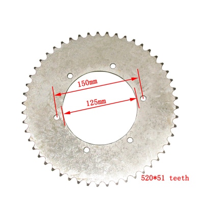 TEETH REAR SPROCKET 520#51