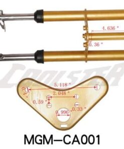 A set of Front Fork 210/213A (FO-9) (MGM-CA001) brake levers incorporating a bracket for a motorcycle.