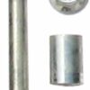 A metal Front Axle for Dirt Bike QG210 (AXF-12) (MGM-MQA01) assembly featuring a washer and nut, commonly used as an axle component.