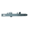 Isolated Swing Arm 214 (SA-3) (MGM-YQ002) bracket with various holes and a pivoting joint, on a white background.