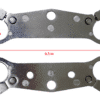 A Triple Fork Clamp for QG-50 (FOT-1) (JZB-DA021) bracket holder for metal handcuffs with measurements.