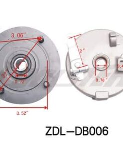 The Front-Right Brake Shoe Assembly 3150DX-2 (BSFR-7) (ZDL-DB006) is shown with a diagram of the Brake Hub and Drum parts.