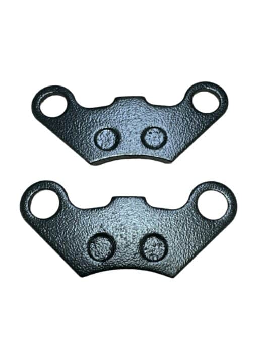 Two black Brake Pad for ATV (DBS-1A) (ZDL-EB006) isolated on a white background.