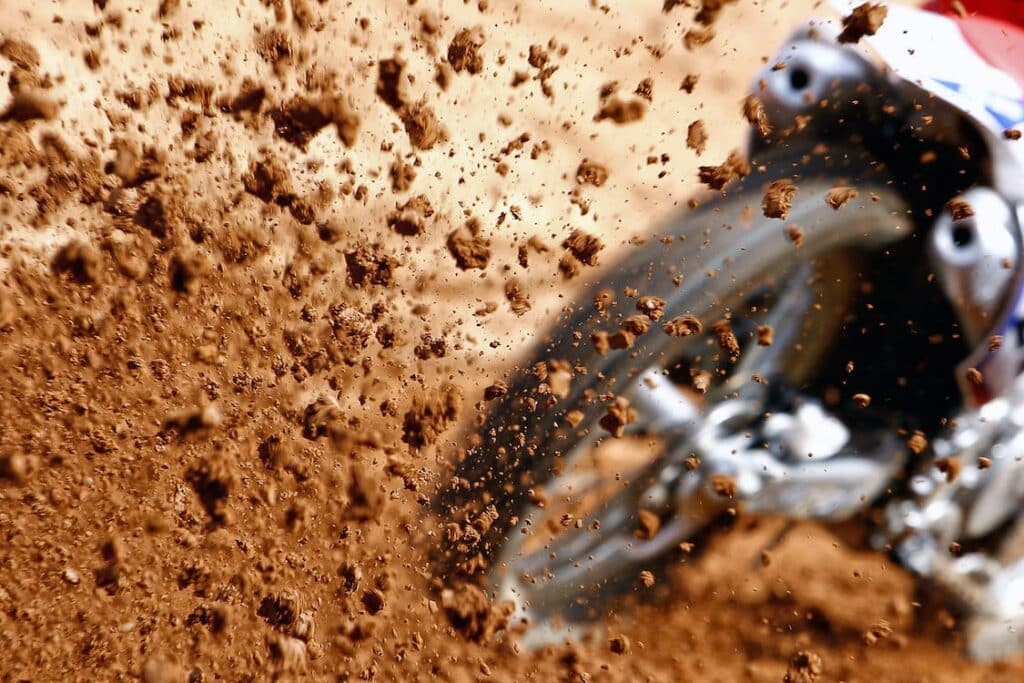 Dirt Bike Wheel and Dirt