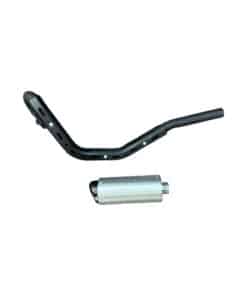 A Complete Exhaust Assembly with Muffler for M-125 (MU-2) (PQG-QG053_) set on a white background.