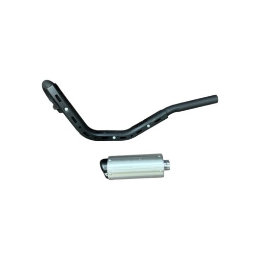 A Complete Exhaust Assembly with Muffler for M-125 (MU-2) (PQG-QG053_) set on a white background.