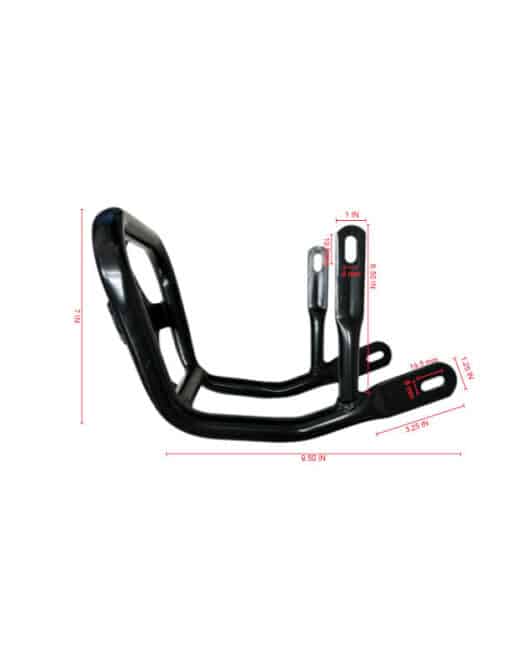 Front Metal Bumper for ATV-3125B/3125B-2 125CC ATV (BDSSF-3125B) front bumper frame with dimensions labeled on a white background.