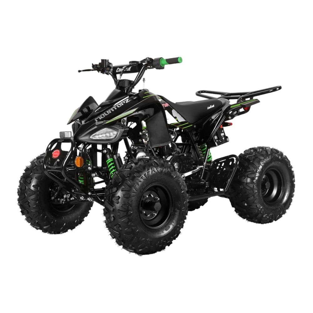 Coolster 125cc 3125CX2 Mid-Sized Sport Style ATV Black Front Left Quarter View-Photoroom