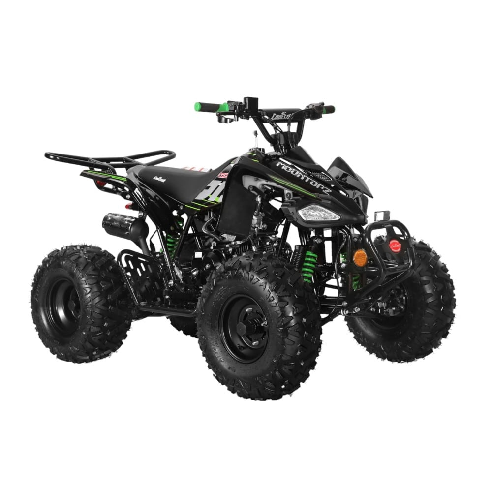 Coolster 125cc 3125CX2 Mid-Sized Sport Style ATV Black Front Right Quarter View-Photoroom