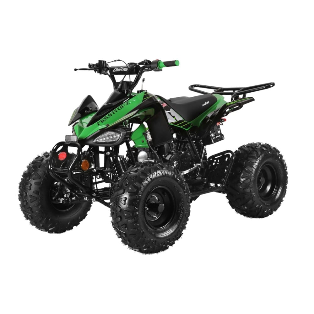 Coolster 125cc 3125CX2 Mid-Sized Sport Style ATV Green Front Left Quarter View-Photoroom