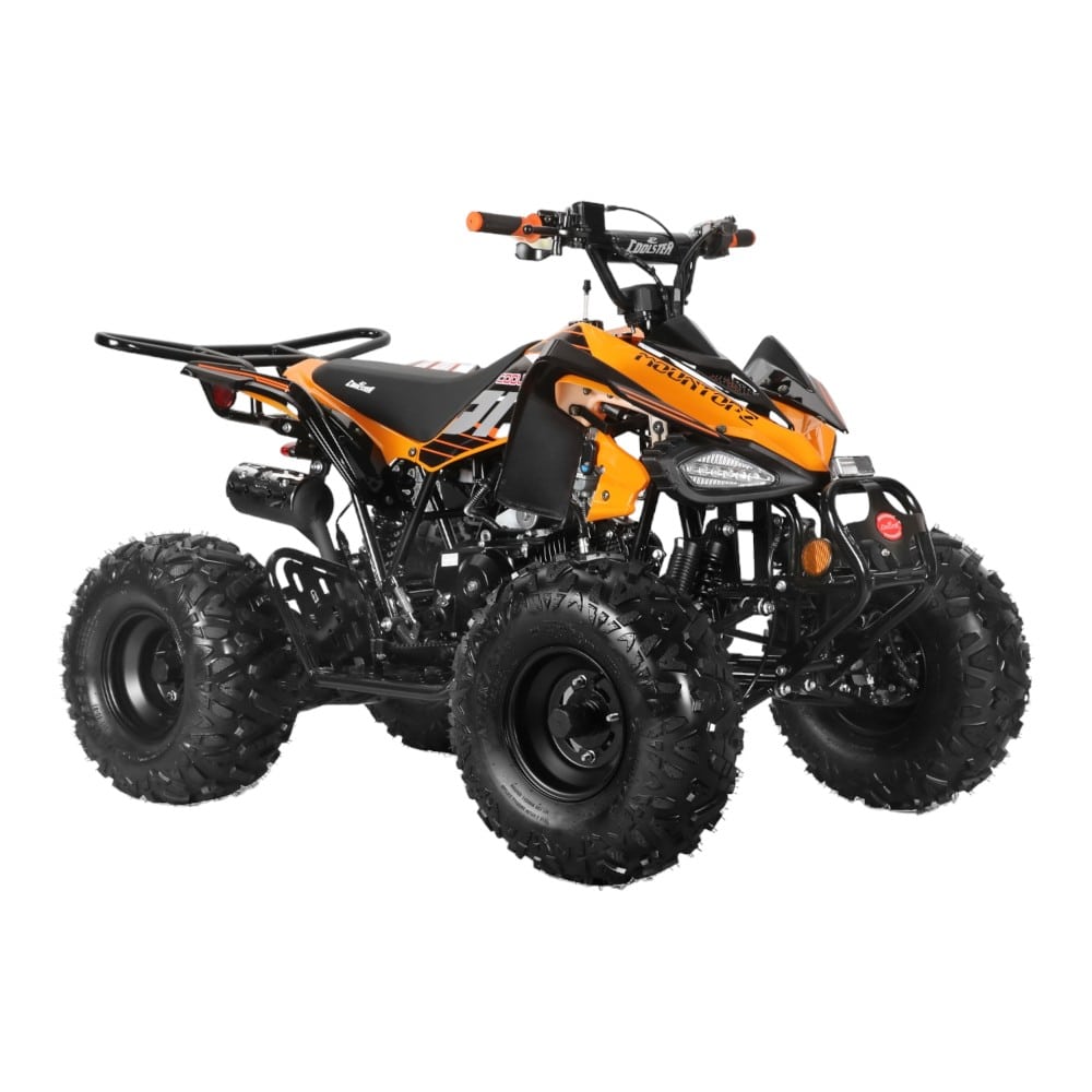 Coolster 125cc 3125CX2 Mid-Sized Sport Style ATV Orange Front Right Quarter View-Photoroom