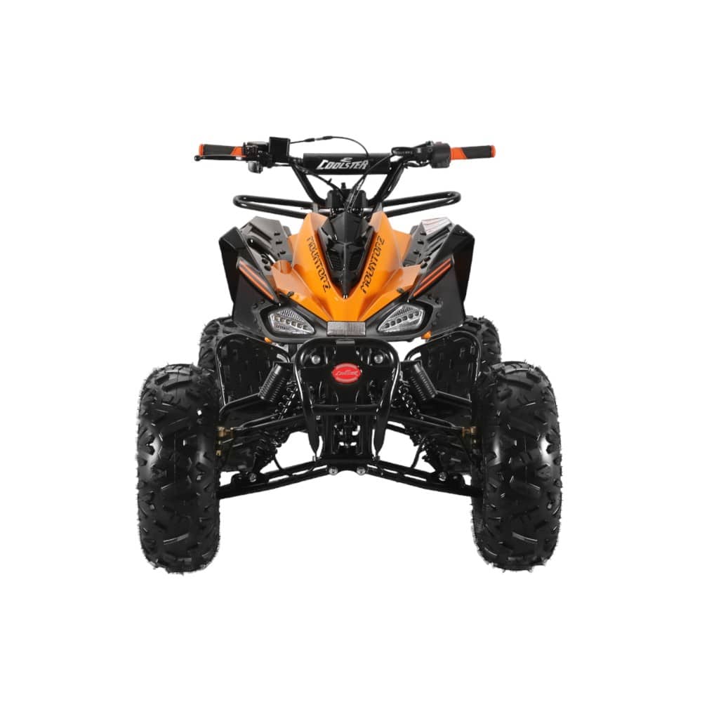 Coolster 125cc 3125CX2 Mid-Sized Sport Style ATV Orange Front View-Photoroom