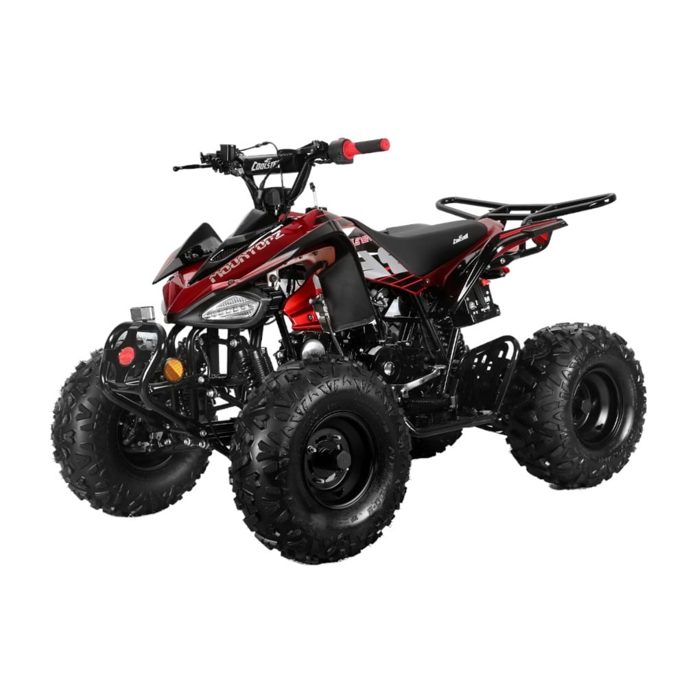 Coolster 125cc 3125CX2 Mid-Sized Sport Style ATV Red Front Left Quarter View-Photoroom