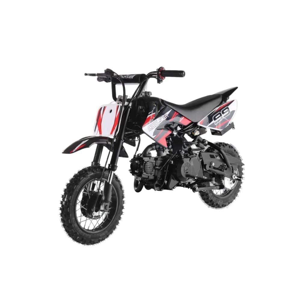 Coolster 125cc QG-213 Dirt Bike Black Front Left Quarter View