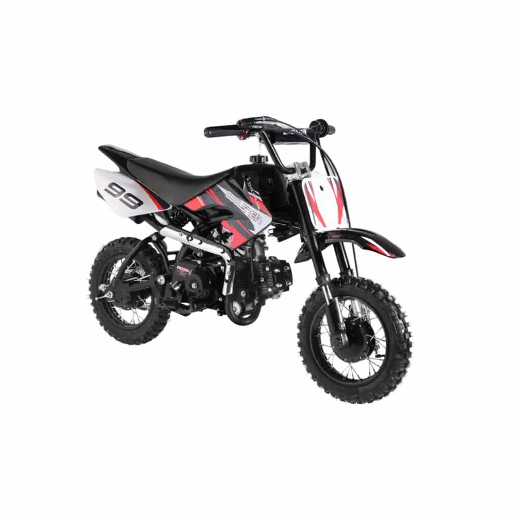 Coolster 125cc QG-213 Dirt Bike Black Front Right Quarter View