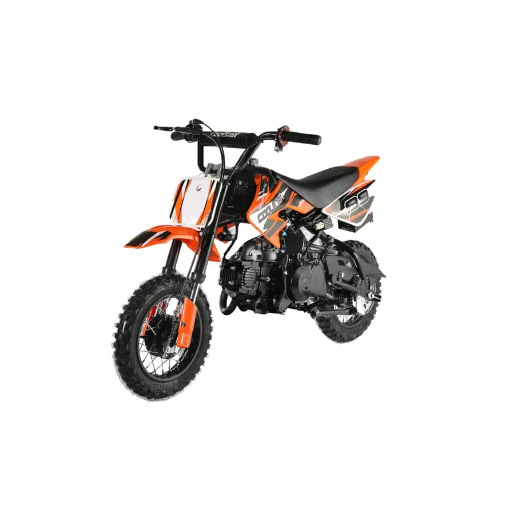 Coolster 125cc QG-213 Dirt Bike Orange Front Left Quarter View