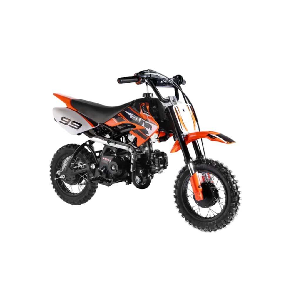 Coolster 125cc QG-213 Dirt Bike Orange Front Right Quarter View