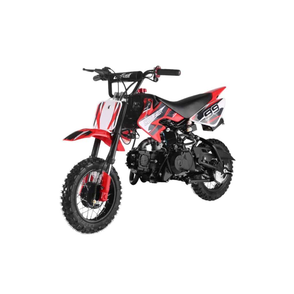 Coolster 125cc QG-213 Dirt Bike Red Front Left Quarter View