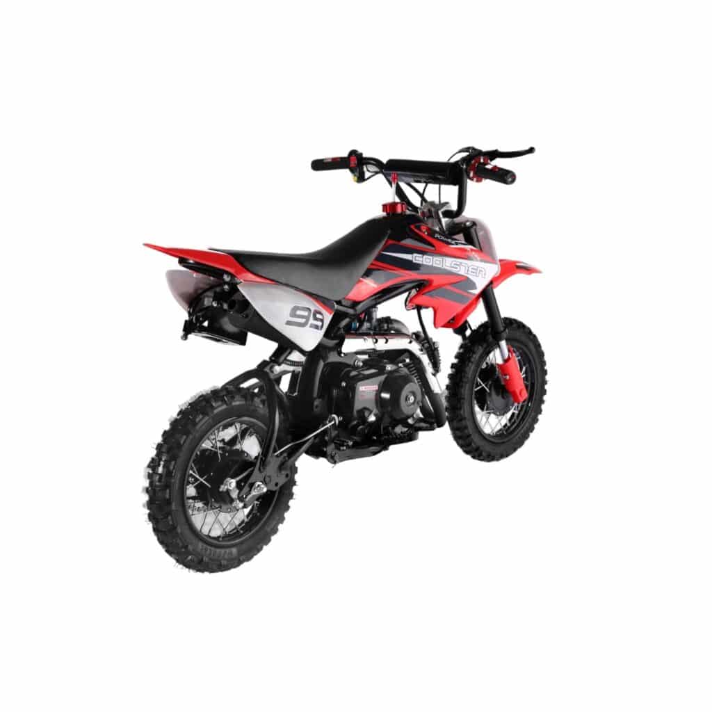 Coolster 125cc QG-213 Dirt Bike Red Rear Right Quarter View