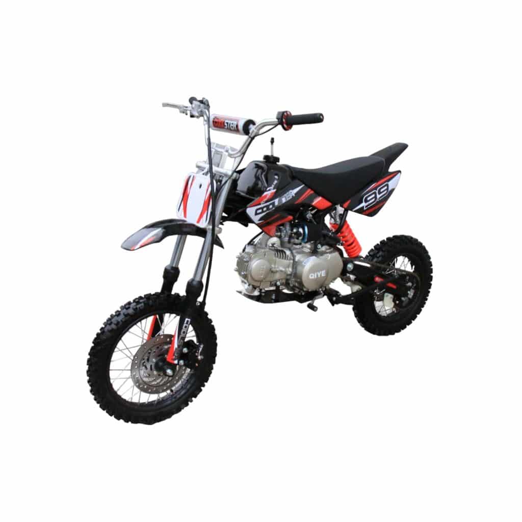 Coolster 125cc XR-125 Semi-Automatic Dirt Bike Black Front Left Quarter View