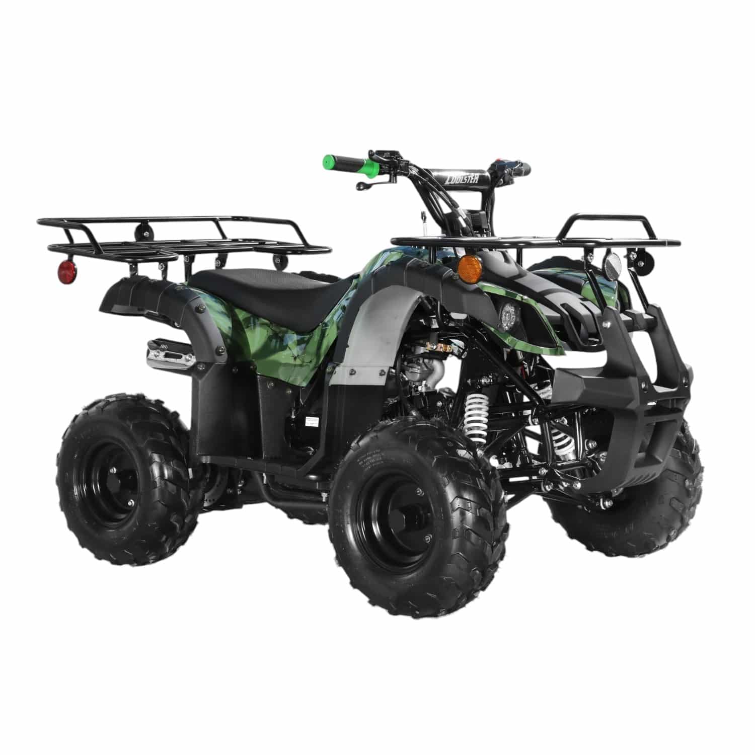 Coolster 125cc 3125R Mid-Sized Utility Style ATV Army Green Front Right Quarter View-Photoroom