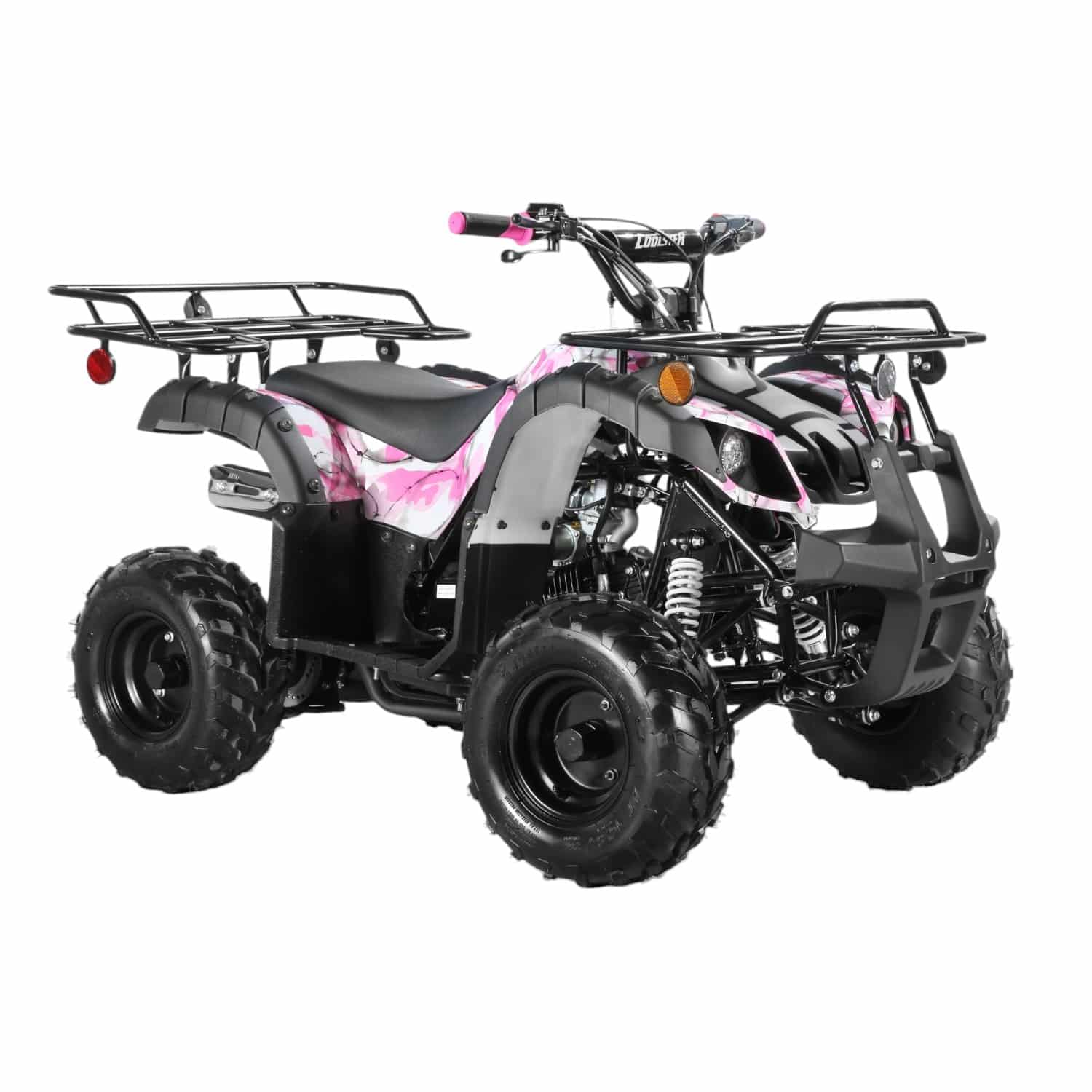 Coolster 125cc 3125R Mid-Sized Utility Style ATV Army Pink Front Right Quarter View-Photoroom