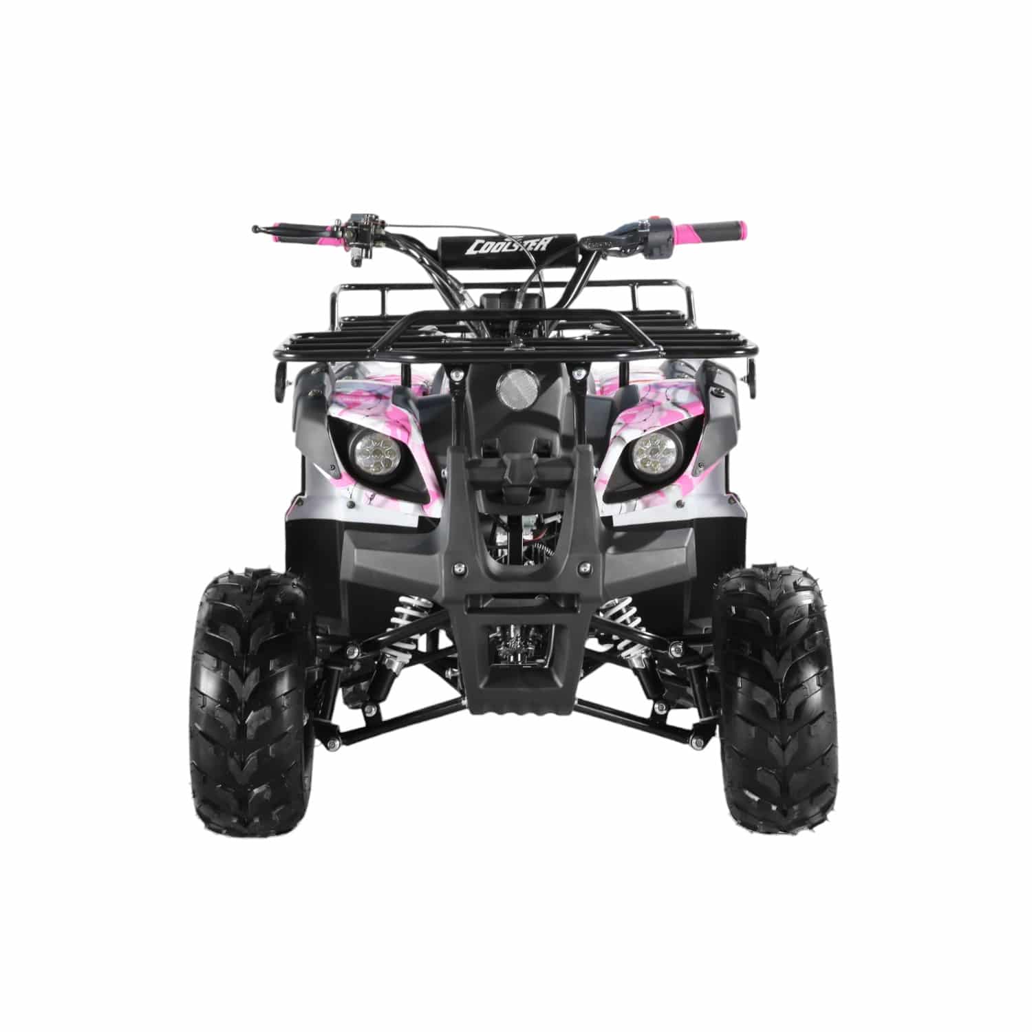 Coolster 125cc 3125R Mid-Sized Utility Style ATV Army Pink Front View-Photoroom