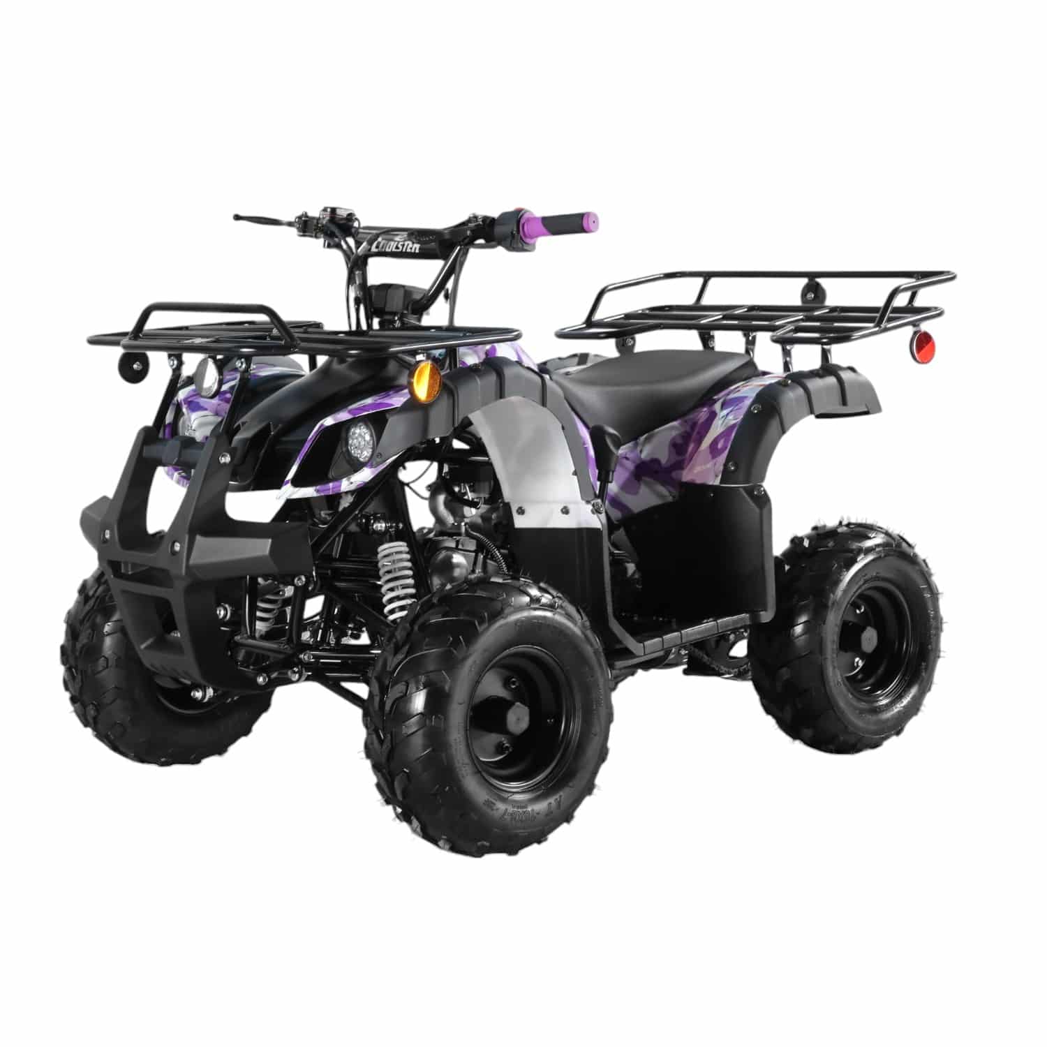 Coolster 125cc 3125R Mid-Sized Utility Style ATV Army Purple Front Left Quarter View-Photoroom