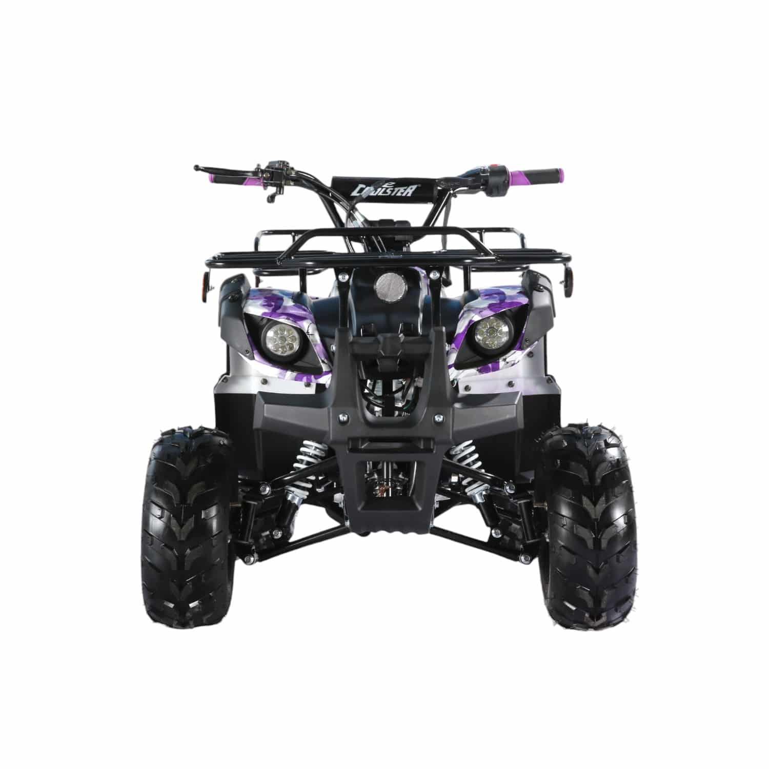 Coolster 125cc 3125R Mid-Sized Utility Style ATV Army Purple Front View-Photoroom