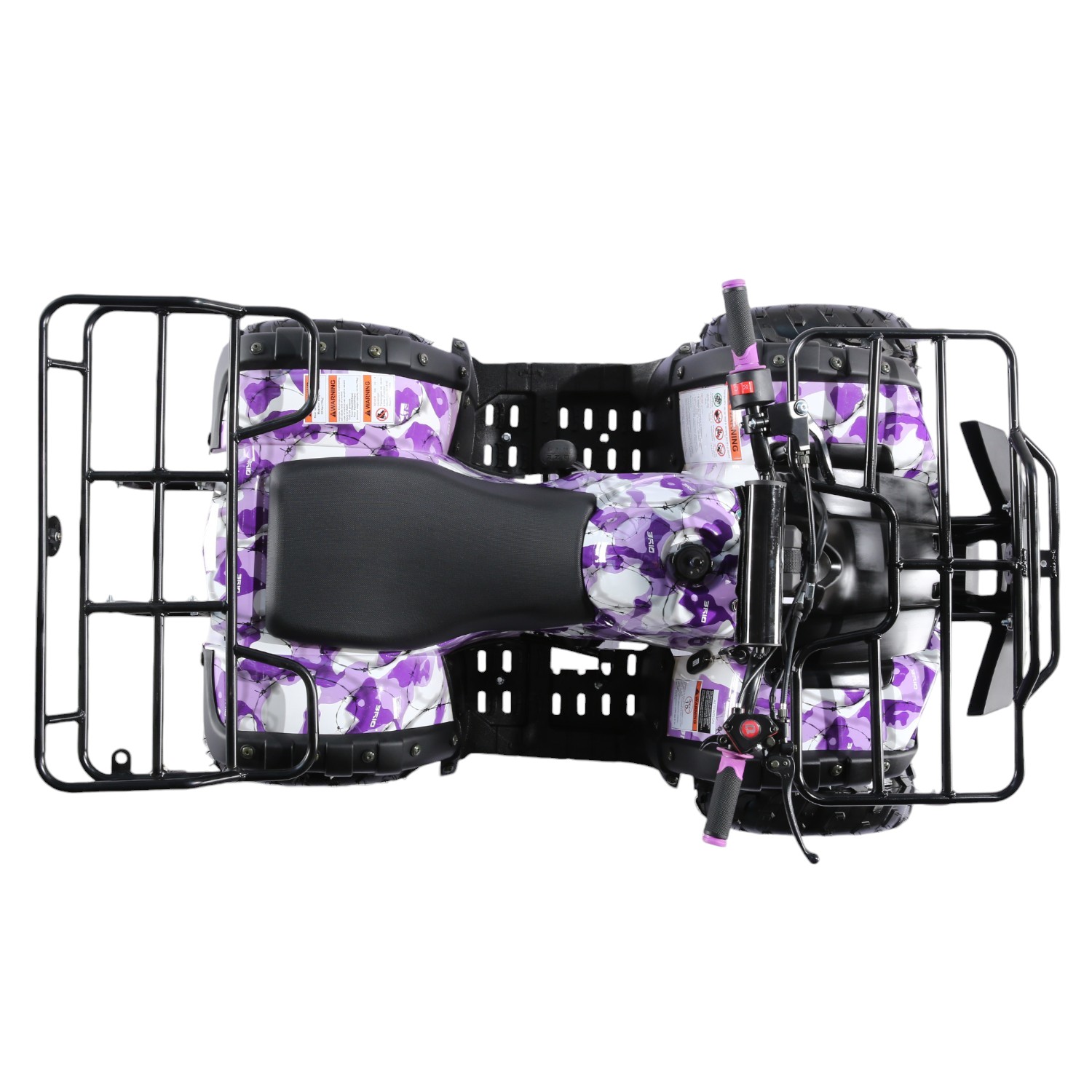 Coolster 125cc 3125R Mid-Sized Utility Style ATV Army Purple Top View-Photoroom