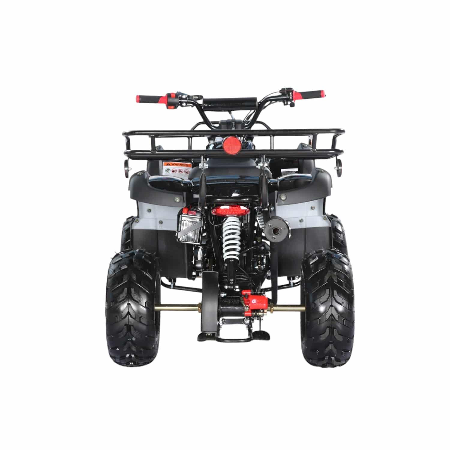 Coolster 125cc 3125R Mid-Sized Utility Style ATV Black Rear View-Photoroom