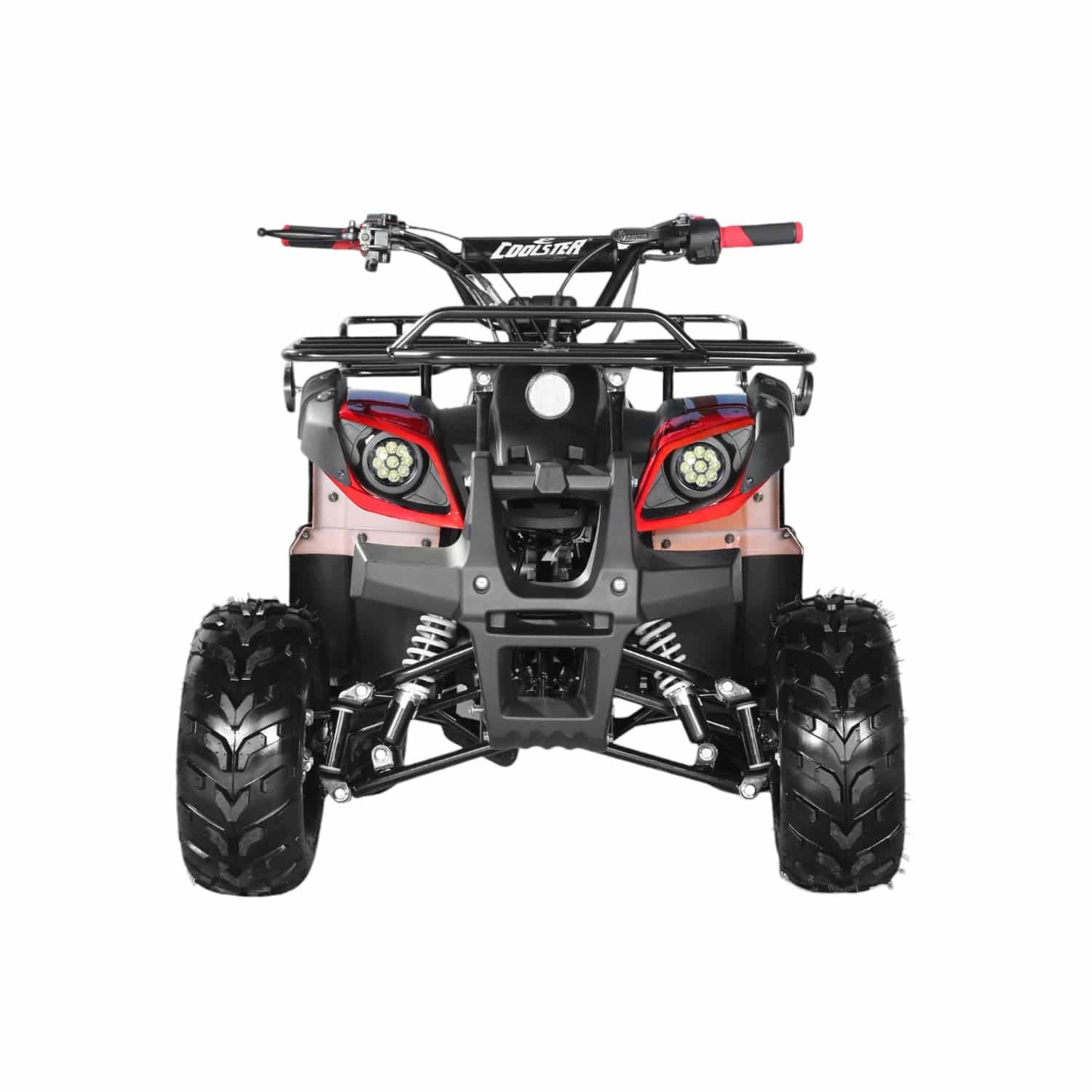 Coolster 125cc 3125R Mid-Sized Utility Style ATV Red Front View-Photoroom